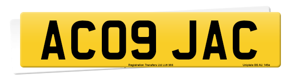 Registration number AC09 JAC